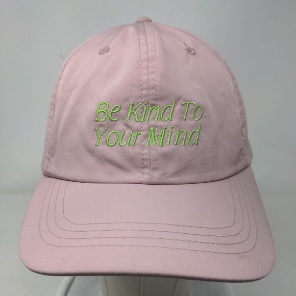Be Kind To Your Mind Slideback Hat Pink One Size Embroidered Culture Fly - Picture 2 of 9
